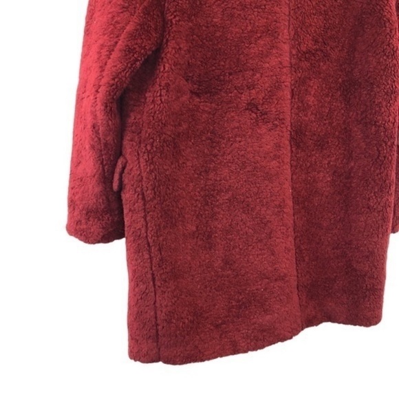 Zara Teddy Coat Red - Picture 9 of 10